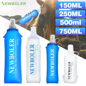 250/500/750ML 소프트 플라스크 접이식 휴대용 물병, 러닝 백팩용 TPU BPA 프리 아웃도어 스포츠 휴대용 물 주머니