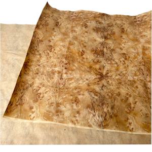 58x250cm, 0.25mm 두께의 부직포 백킹이 있는 얇은 베니어, 가구 보수용 천연 캄포르 베르 목재 베니어 롤