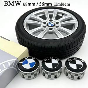 4개 56mm 68mm 자동차 휠 센터 캡 BMW E46 E90 F10 F30 E87 F20 G20 E60 E39 E92 F11 F31 E61 F25 X3 X5용 외부 액세서리