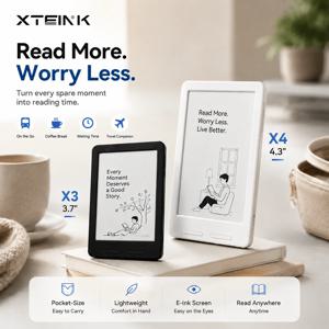 XTEINK X4Pro 전자책 X3 리더 휴대용 3.7인치 스크린 초박형 전자종이 잉크 스크린 E-리더 16G 메모리 고해상도