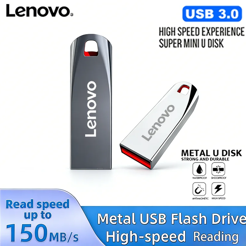 레노버 고속 USB 3.0 펜 드라이브 휴대용 SSD U 디스크 플래시 드라이브 512G 256G 64G 빠른 데이터 전송 메모리 스틱 네트워크 카드