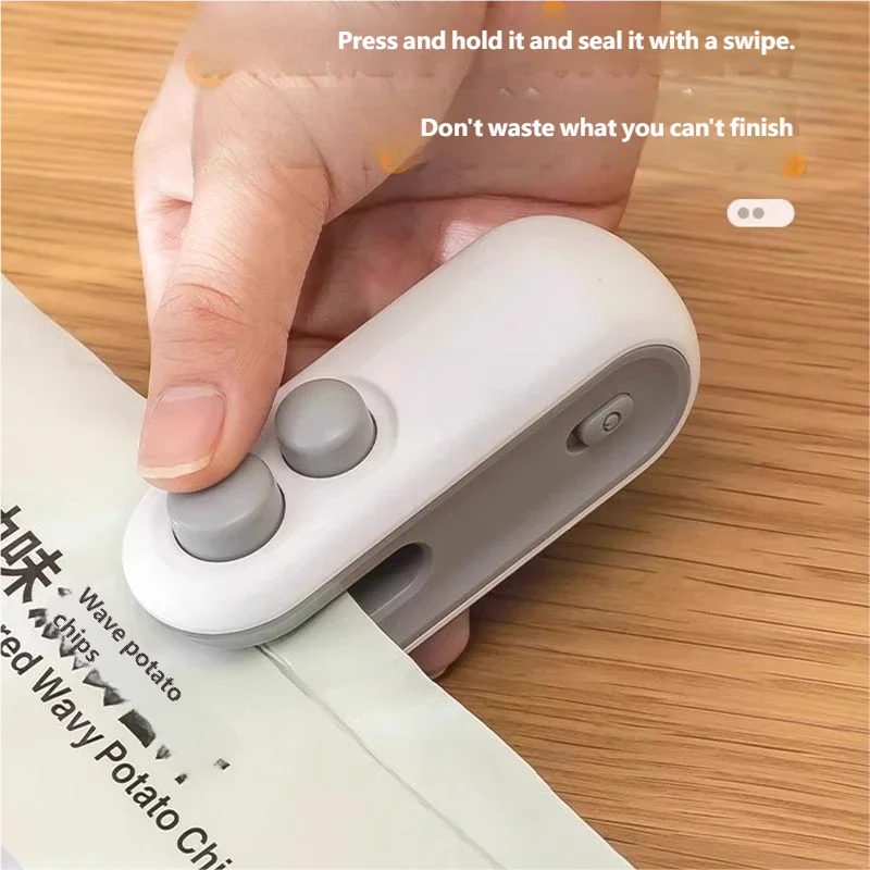 미니 씰링 기계 USB 충전식 열 실러 보관 가방 플라스틱 패키지 식품 실러 클립 가방 휴대용 식품 열 실러