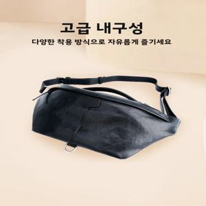 남성용 대형 천연 가죽 크로스바디 체스트 백 캐주얼 스타일 싱글 숄더 슬링백 유행 신상 2026 가죽 허리 백