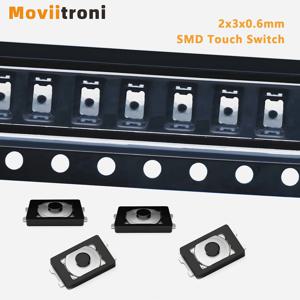 10/50/100/200pcs 2x3x0.6mm 마이크로 스위치 U 촉각 푸시 버튼 스위치 택트 4 핀 SMD 미니 박막 키 라이트 터치 스위치