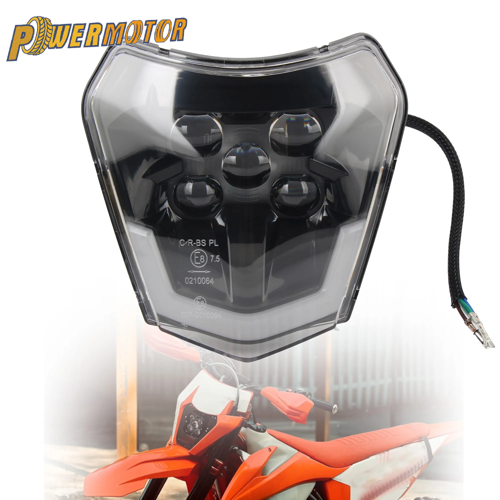 KTM EXC EXCF SX SXF XC XCF XCW 125 150 250 350 450 530 2014-2023 엔듀로 모토크로스 액세서리용 오토바이 헤드라이트 LED