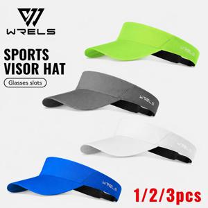 WRELS 1/2/3pcs 여름 태양 보호 빈 탑 모자 통기성 땀 흡수 썬 바이저 캡 야외 스포츠 러닝 테니스 캡