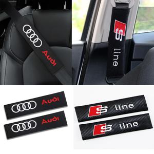 2PCS 자동차 안전 벨트 어깨 패드 운전 안전 벨트 차량 패드 커버 아우디 s 라인 A4 b6 b8 b7 b9 b5 A6 A3 A8 Q3 Q5 Q7 Q8