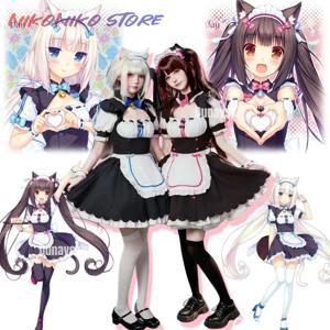바닐라 코스프레 의상 재고 있음 메이드 복장 메이드 복장 NEKOPARA Chocola 바닐라 OVA 메이드 게임 유니폼 고양이 네코 소녀 여성