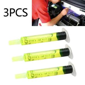 3PCS R134a 냉매 오일 누출 수리 에이전트 자동차 에어컨 플러그 에이전트 자동차 형광 누출 감지 오일 누출 수리