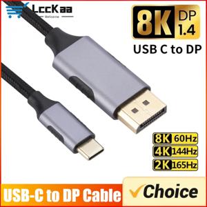 USB-C-DisplayPort 케이블 8K@60Hz DP 타입 C 3.1-4K 144Hz 디스플레이 포트 1.4 케이블 썬더볼트 3 4 맥북 에어 프로 삼성용