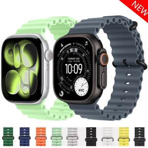 애플워치 밴드 울트라 3 2 49mm 44mm 40mm 41mm 45mm 42mm 46mm 스포츠 팔찌 iWatch 시리즈 11 10 9 8 7 6 5 SE 3용 오션 스트랩