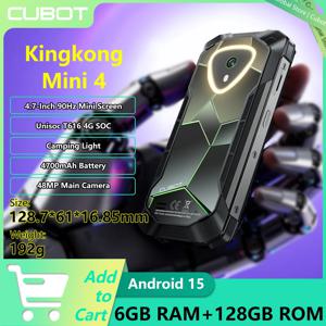 CUBOT Kingkong Mini 4 러기드 폰 캠핑 라이트 4.7인치 90Hz 화면 16(6+10)GB+128GB Unisoc T616 4G 48MP 안드로이드 스마트폰