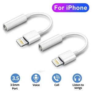 아이폰 11 12 13 14 Pro Max 12Mini SE XR X 8 7 + IOS용 조명 헤드폰 어댑터 1-8개, 3.5mm 잭 AUX 오디오 케이블