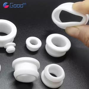 4.5mm~30mm 흰색 중공 홀 플러그 실리콘 고무 스냅온 그로밋 블랭킹 엔드 캡 와이어 케이블 보호용 관통 홀 인서트 플러그