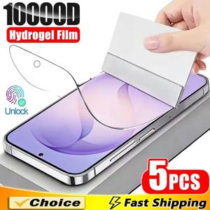 삼성 S26 S23 S24 S21 S22 S25 울트라 S9 S10 플러스 S20 FE 갤럭시 노트 20 울트라 10 플러스용 하이드로겔 필름 5개