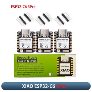 XIAO ESP32-C6 3Pcs 개발 보드 모듈 Arduino IoT 시스템 스마트 홈 애플리케이션용 2.4GHz WiFi6 BLE 5.0