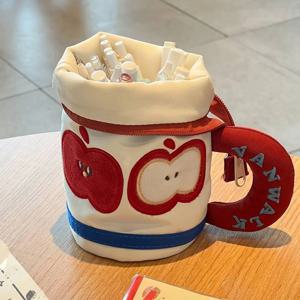 창의적인 컵 모양의 대용량 필통, 귀여운 컵 펜 홀더, 고급스럽고 실용적인 학생용 문구 보관 가방, 다기능 데스크탑 보관 튜브, 휴대용 화장품 가방, 실용적인 생일 선물