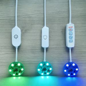 1/2/4Pcs 디밍이 가능한 5V USB LED 칩 그라디언트 LED RGB 라이트 보드 원격 제어 DIY 모델 디스플레이 라이트 PCB 보드 고휘도