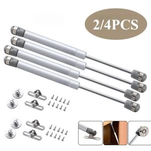 2/4PCS 캐비닛 도어 가스 스트럿 20N-200N 리프트 서포트 가스 스트럿 유압 힌지 찬장 가스 스프링 힌지 가구 하드웨어