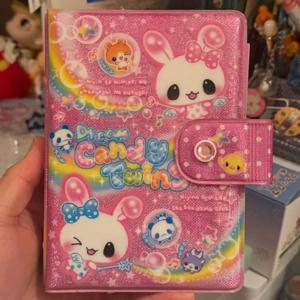 일본 A7 귀여운 작은 토끼 릴리스 북 DIY 수납 간단한 만화 토끼 레트로 계정 스티커 고급 수납 북 선물