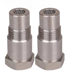 2PCS 전문가용 헤비듀티 오프로드 산소센서 어댑터 M18X1.5 촉매변환기용 CEL 수정 O2 센서 자동차용