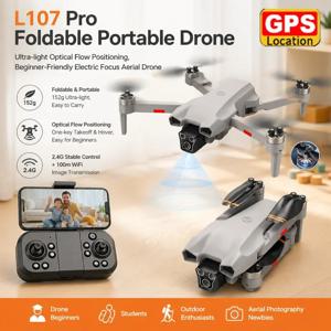 NEW L107 Pro 미니 드론 전문가용 드론 프로페셔널 8K 90 °   어린이용 항공 사진 촬영을 위한 HD 카메라 드론 장거리 비행기