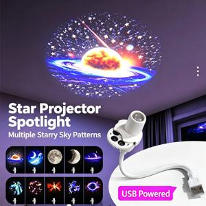 LED 별이 빛나는 하늘 프로젝션 분위기 램프 USB DIY 야간 조명 홈 장식 조명 사진 촬영 라이브 방송 장면 레이아웃