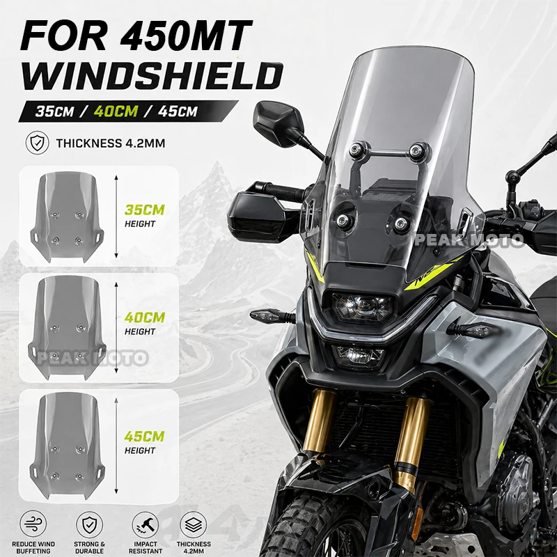 2026 CFMOTO 450MT 윈드쉴드 450 MT 액세서리 오토바이 앞유리 CF450MT MT 450 윈드쉴드 부품 2024 2025