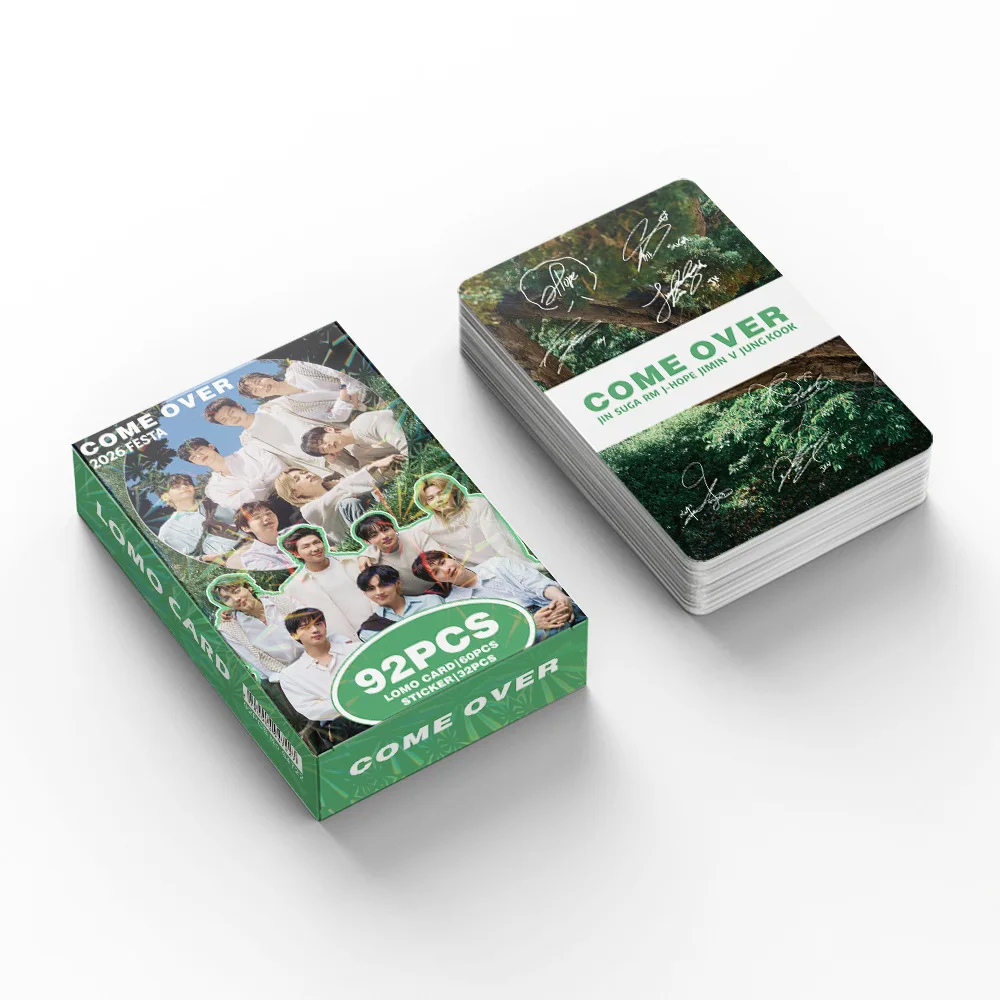 92개의 유명인 미니 카드 13주년 기념 2026 FESTA 굿즈 포토 카드 스티커 LOMO 팬 지원 카드 선물
