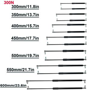 2개 300N 300 350 400 450 500 550 600mm 가스 스트럿 바 가스 스프링 지지대 자동차 카라반 문 창문 테일게이트 보트 버스용