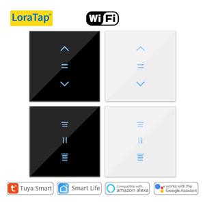 LoraTap Tuya 스마트 라이프 WiFi 커튼 블라인드 스위치 롤러 셔터 모터 스위치 백라이트 스타일 Google 홈 Alexa 음성 제어