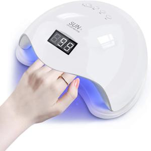 네일 건조기 젤 네일 폴리쉬 경화 LED UV 라이트 4개 타이머 자동 센서 LCD 디스플레이 전문 네일 아트 도구 액세서리