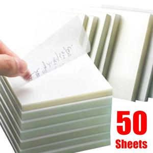 50개 투명 방수 포스트잇 메모지 학생용 문구류 사무용품 70mmx95mm