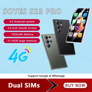 NEW SOYES S23 Pro 4G 버전 미니 스마트폰 안드로이드 9.0 2GB RAM 16GB ROM 얼굴 인식 1950mAh 듀얼 SIM 3.0인치 소형 휴대폰
