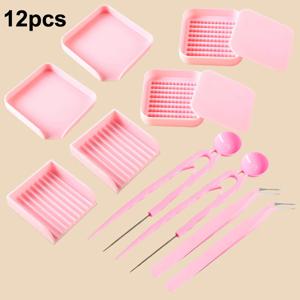 12개/세트 핸드메이드 DIY 하마 비즈 클립 2.6mm 도구 세트 펜 니들 삽 플레이트 핀셋 하마 비즈 도구용