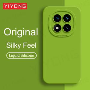 레드미 노트15 프로용 YIYONG 실키 필 리퀴드 실리콘 소프트 커버, 샤오미 레드미 노트 15 14 프로 플러스 샤오미 글로벌 폰 케이스