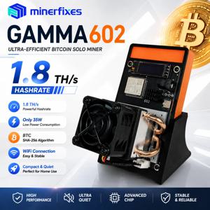 Bitaxe 602 감마 업그레이드 쿨러 비트코인 ​​채굴기 1.7TH/s 35W SHA256 BM1370 Asic 칩 로터리 암호화폐 채굴기 솔로 채굴기 BTC