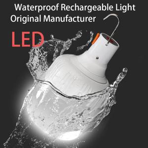 2PCS USB 충전식 LED 전구(후크 포함) 야외 캠핑 낚시 하이킹 보안을 위한 휴대용 비상 조명