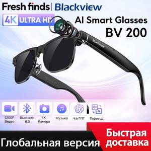 【월드 프리미어】블랙뷰 BV200 슈팅 안경 AI 번역 800W 픽셀 4K HD 카메라 블루투스 통화 음성 어시스턴트 안경