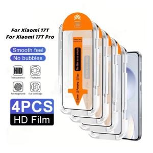 Xiaomi 17T Pro용 먼지 없는 간편한 설치 화면 보호기 Xiaomi 17T Pro 커버 강화 유리 전화 필름 Xiaomi 17T Pro