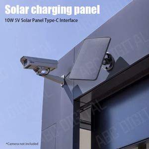 10W 5V 태양 전지 패널 키트 2in1 타입-C 태양 전지 패널 보안 카메라/소형 홈 조명 시스템용 야외 태양 전지 충전기