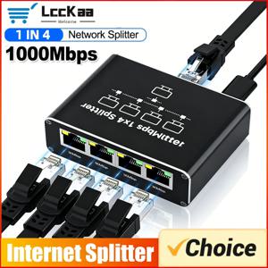 기가비트 이더넷 스위치 이더넷 분배기 1 ~ 2/3/4 1000Mbps Rj45 분배기 라우터 PC 노트북용 LAN 기가비트 확장 어댑터