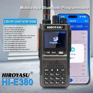 히로야스 HI-E380 CB HF 항공 VHF UHF SW MW LW 단파 풀밴드 FM AM SSB CW BT 프로그램 NOAA 10W 아마추어 무전기
