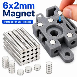 3D 프린팅 도구 키트 6x2mm 3D 프린팅 모델 자석 N35 NdfeB 영구 자석 이마네스 냉장고, 사무실, 공예품 등 다용도로 사용 가능