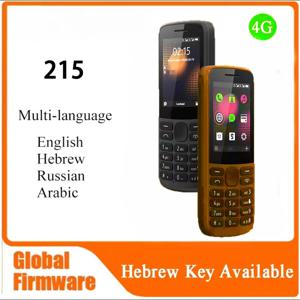 핀란드 핀란드 215 4G 2024 듀얼심 언락 GSM 900/1800 블루투스 휴대폰 러시아어 아랍어 히브리어 키보드 중고폰