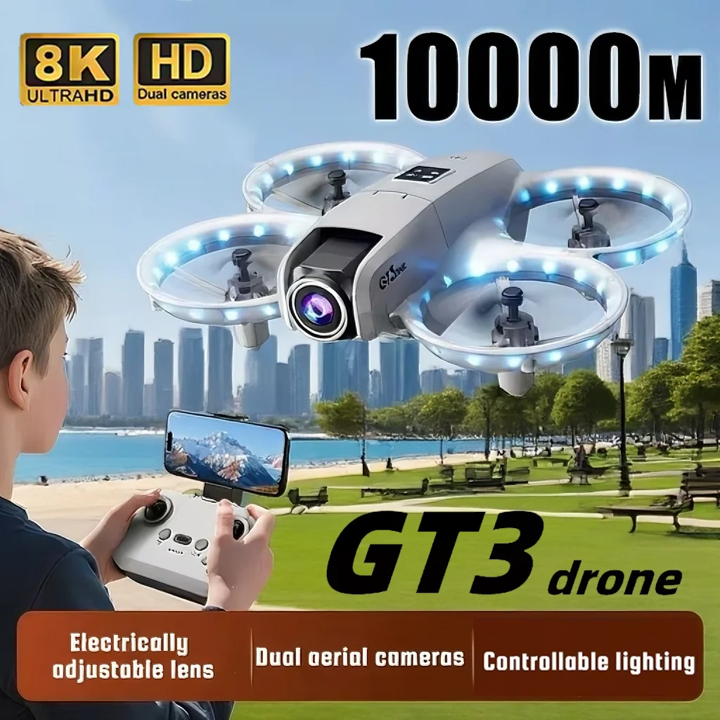 핫 미니 신형 드론 WIFI FPV 호버 전문가용 8K 카메라 포켓 컬러풀 라이트 드론 RC 비행기 접이식 쿼드콥터 RC 장난감 선물