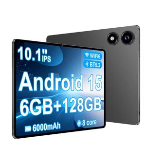 새로운 10.1인치 정품 구글 태블릿 PC 옥타코어 6GB 램 128GB 롬 안드로이드 15 듀얼심 4G 통화 가능 풀HD 태블릿 6000mAh
