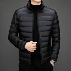 남성 캐주얼 아웃도어 재킷 루즈핏 봄 가을 아메리칸 스타일 컬러 블록 덕다운 패딩 코트 트렌디 브랜드 청년 팝 스타일