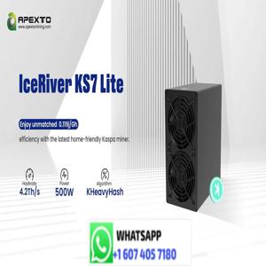 홍콩달러 결제 가능 – IceRiver KS7 Lite Kaspa ASIC 채굴기 4.2 TH/s, 500W 고효율 채굴기 |   지금 주문하세요