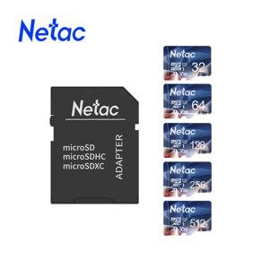 Netac 마이크로 SD 카드 128GB 256GB 512GB 64GB 32GB 마이크로SD 메모리 카드 100MB/s U3 TF 카드 플래시 카드 (휴대폰 카메라용 어댑터 포함)